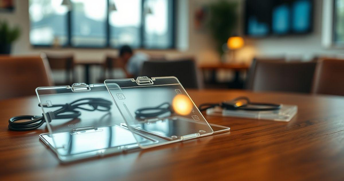 Crach&aacute; pl&aacute;stico transparente: Como escolher o melhor para identifica&ccedil;&atilde;o